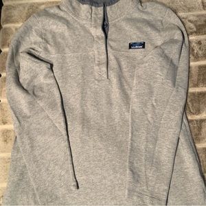 LL Bean Women’s Gray Sweater Fleece Pullover Size Large
